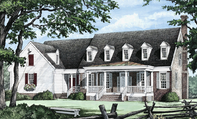 William E Poole Designs Virginia, Large Farmhouse Plans
